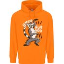 Lemur Hug You Funny Mens 80% Cotton Hoodie Orange