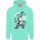 Lemur Hug You Funny Mens 80% Cotton Hoodie Peppermint