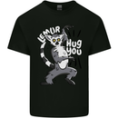 Lemur Hug You Funny Mens Cotton T-Shirt Tee Top Black