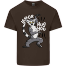Lemur Hug You Funny Mens Cotton T-Shirt Tee Top Dark Chocolate
