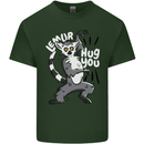 Lemur Hug You Funny Mens Cotton T-Shirt Tee Top Forest Green