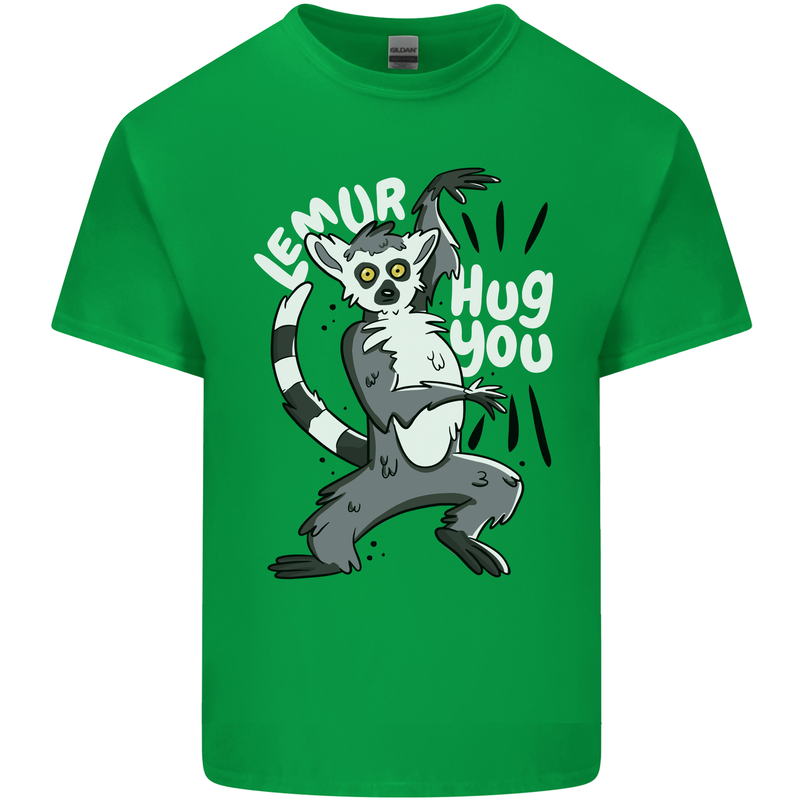 Lemur Hug You Funny Mens Cotton T-Shirt Tee Top Irish Green