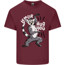 Lemur Hug You Funny Mens Cotton T-Shirt Tee Top Maroon