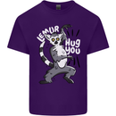 Lemur Hug You Funny Mens Cotton T-Shirt Tee Top Purple