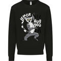 Lemur Hug You Funny Mens Sweatshirt Jumper Black
