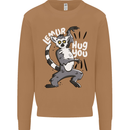 Lemur Hug You Funny Mens Sweatshirt Jumper Caramel Latte