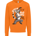 Lemur Hug You Funny Mens Sweatshirt Jumper Orange