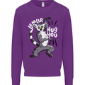 Lemur Hug You Funny Mens Sweatshirt Jumper Purple