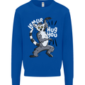 Lemur Hug You Funny Mens Sweatshirt Jumper Royal Blue