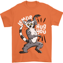 Lemur Hug You Funny Mens T-Shirt 100% Cotton Orange