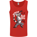Lemur Hug You Funny Mens Vest Tank Top Red