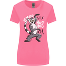 Lemur Hug You Funny Womens Wider Cut T-Shirt Azalea