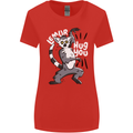 Lemur Hug You Funny Womens Wider Cut T-Shirt Red