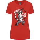 Lemur Hug You Funny Womens Wider Cut T-Shirt Red