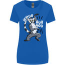 Lemur Hug You Funny Womens Wider Cut T-Shirt Royal Blue
