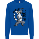 Lemur Hug You Kids Sweatshirt Jumper Royal Blue