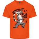 Lemur Hug You Kids T-Shirt Childrens Orange