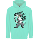 Lemur Hug You Mens 80% Cotton Hoodie Peppermint