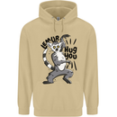 Lemur Hug You Mens 80% Cotton Hoodie Sand