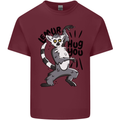 Lemur Hug You Mens Cotton T-Shirt Tee Top Maroon