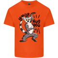 Lemur Hug You Mens Cotton T-Shirt Tee Top Orange
