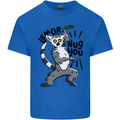 Lemur Hug You Mens Cotton T-Shirt Tee Top Royal Blue