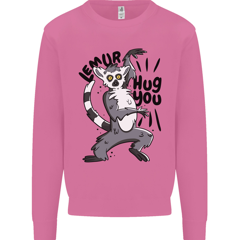 Lemur Hug You Mens Sweatshirt Jumper Azalea