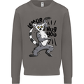 Lemur Hug You Mens Sweatshirt Jumper Charcoal