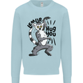 Lemur Hug You Mens Sweatshirt Jumper Light Blue