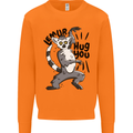 Lemur Hug You Mens Sweatshirt Jumper Orange