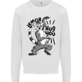 Lemur Hug You Mens Sweatshirt Jumper White