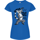 Lemur Hug You Womens Petite Cut T-Shirt Royal Blue