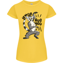 Lemur Hug You Womens Petite Cut T-Shirt Yellow