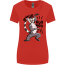 Lemur Hug You Womens Wider Cut T-Shirt Red
