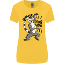 Lemur Hug You Womens Wider Cut T-Shirt Yellow