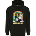 Lepricorn Funny St Patricks Day Leprechaun Childrens Kids Hoodie Black