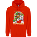 Lepricorn Funny St Patricks Day Leprechaun Childrens Kids Hoodie Bright Red