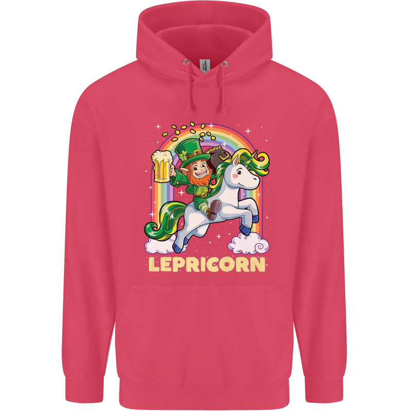 Lepricorn Funny St Patricks Day Leprechaun Childrens Kids Hoodie Heliconia