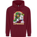 Lepricorn Funny St Patricks Day Leprechaun Childrens Kids Hoodie Maroon