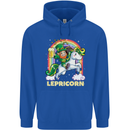 Lepricorn Funny St Patricks Day Leprechaun Childrens Kids Hoodie Royal Blue