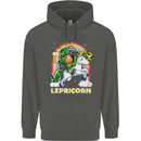 Lepricorn Funny St Patricks Day Leprechaun Childrens Kids Hoodie Storm Grey