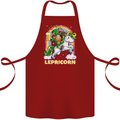 Lepricorn Funny St Patricks Day Leprechaun Cotton Apron 100% Organic Maroon