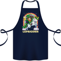 Lepricorn Funny St Patricks Day Leprechaun Cotton Apron 100% Organic Navy Blue