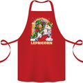 Lepricorn Funny St Patricks Day Leprechaun Cotton Apron 100% Organic Red