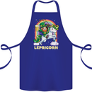 Lepricorn Funny St Patricks Day Leprechaun Cotton Apron 100% Organic Royal Blue