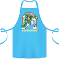 Lepricorn Funny St Patricks Day Leprechaun Cotton Apron 100% Organic Turquoise