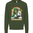 Lepricorn Funny St Patricks Day Leprechaun Kids Sweatshirt Jumper Forest Green