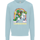 Lepricorn Funny St Patricks Day Leprechaun Kids Sweatshirt Jumper Light Blue