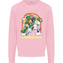 Lepricorn Funny St Patricks Day Leprechaun Kids Sweatshirt Jumper Light Pink