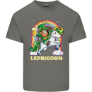 Lepricorn Funny St Patricks Day Leprechaun Kids T-Shirt Childrens Charcoal